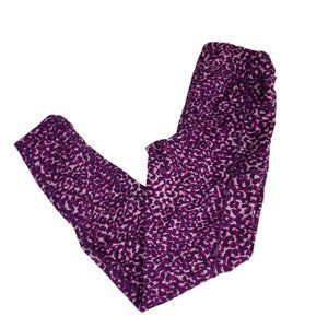 Reebok Women's Comfortable Slim Fit Poker Dot Purple Legging Size 14/16 …